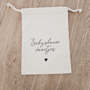 Bewaarzakje babyshowerkaartjes